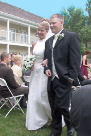 What a beautiful clear blue sky they had for their wedding!