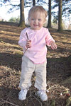 A very happy girl and her stick.