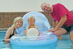 Jolie in the Stremba's new pool!