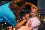 Jolie's favorite part of the aquarium?  Face painting.