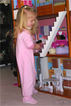 6 months later, Jolie is still playing with her Barbie house constantly.