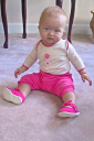 Hot pink pants? I'm going to look back at these pictures and laugh at you one dad, Mom.