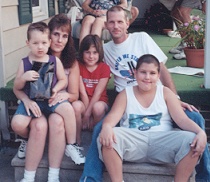 Bev (Kercher) Burge and her family at the 15-Year Reunion!