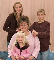 Cathy and the kids, 2007