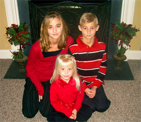 Sarah, Gracelyn (front) and Corey Rowley - November 2006