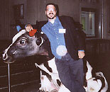 Dave and a fake cow