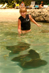 Nicole at the Sting Ray petting section