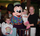 Kelly and her cute kids at Disneyworld!