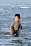 Joshua playing in the ocean, 2006