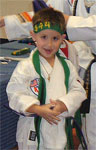 As of August 2006, Landon was already a brown belt