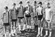 1984 JV Soccer team featuring...a lot of bad haircuts.