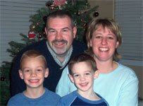 Steve Monroe and family, Christmas 2004