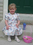Here's Megan with her Easter basket in 2002.
