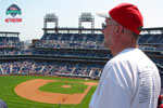 Dad and a stadium