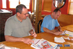 The owner of J.P.Howell sitting next to the owner of Willie Bloomquist