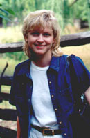 Bev in Busch Gardens, our 1998 vacation in Virginia