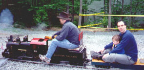 Brendan and Eion at the Laurel Run Railroad in Temple, PA, 5/20/01