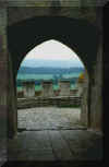 Cool picture looking out of a Swiss castle