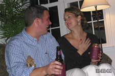 Jeff and Kim discussing how much they love Chris Mal.  "Just looking at him makes my heart go pitter-patter," said Kim.